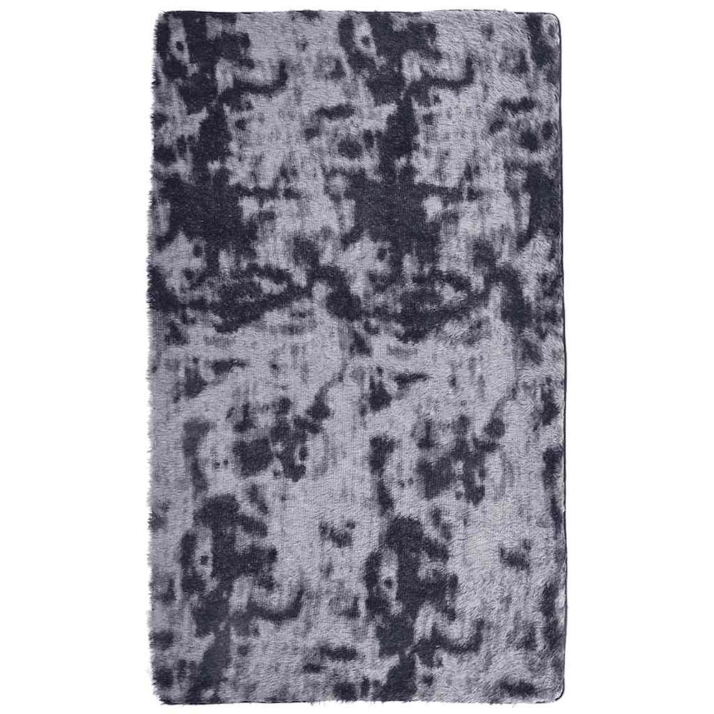 Tapis shaggy à poils longs navarra gris foncé 60x100 cm