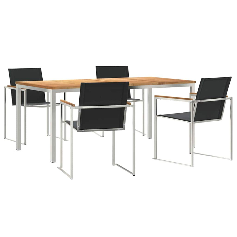 Ensemble de salle à manger pour jardin 5 pcs