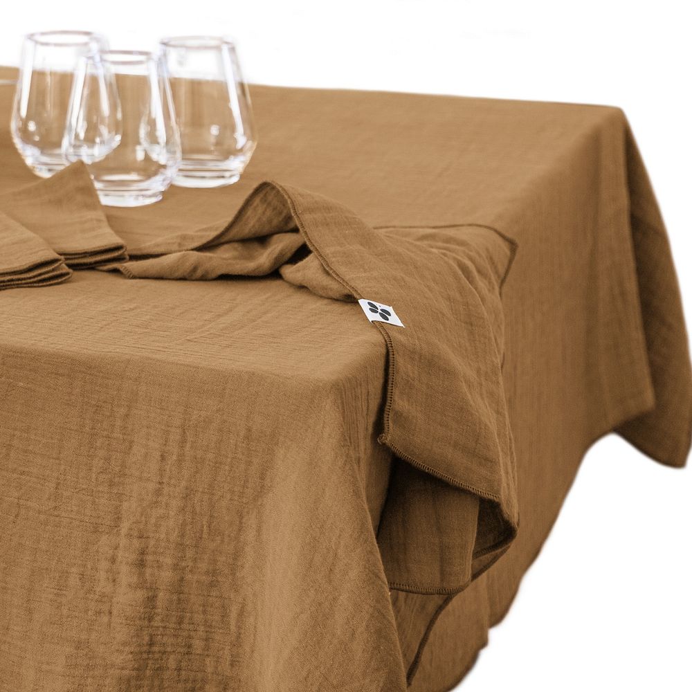 Nappe rectangle gaze de coton gaia