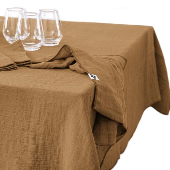 Nappe rectangle gaze de coton gaia