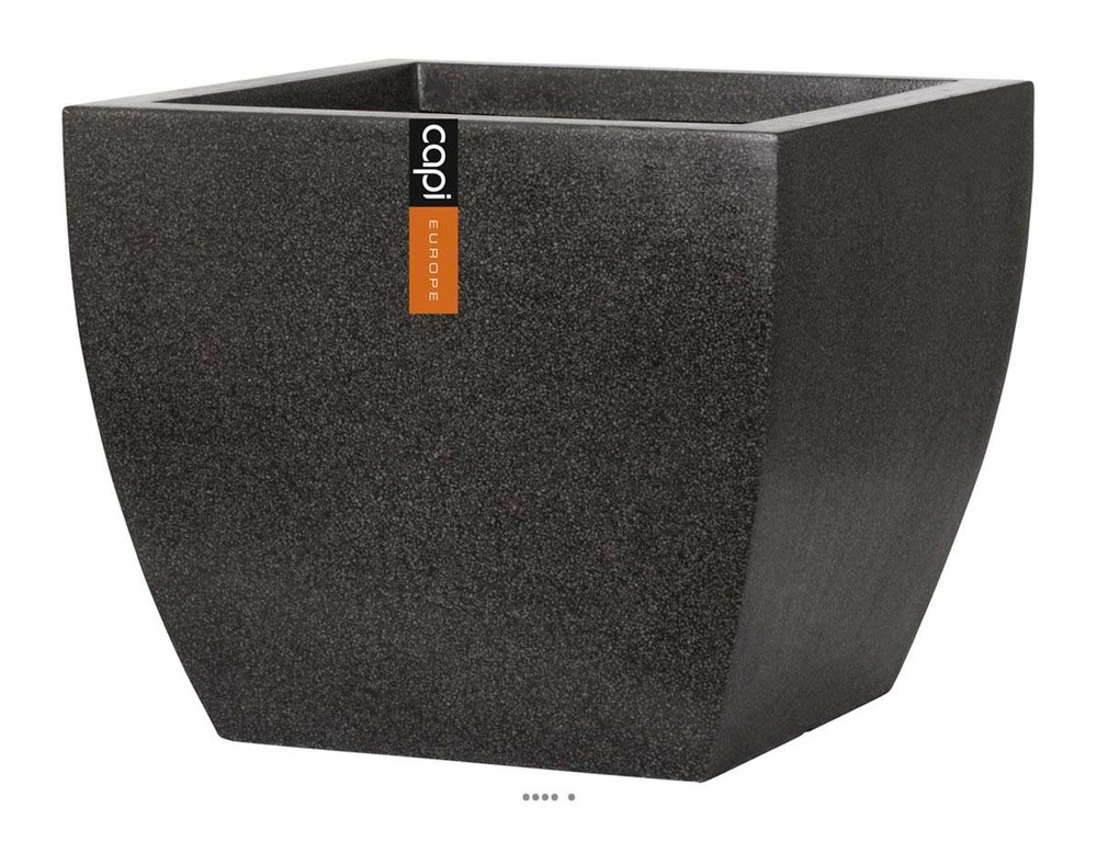 Bac en pures fibres baya ext. Cube evase l 33 x 33 x h28 cm noir - dimhaut: h 28