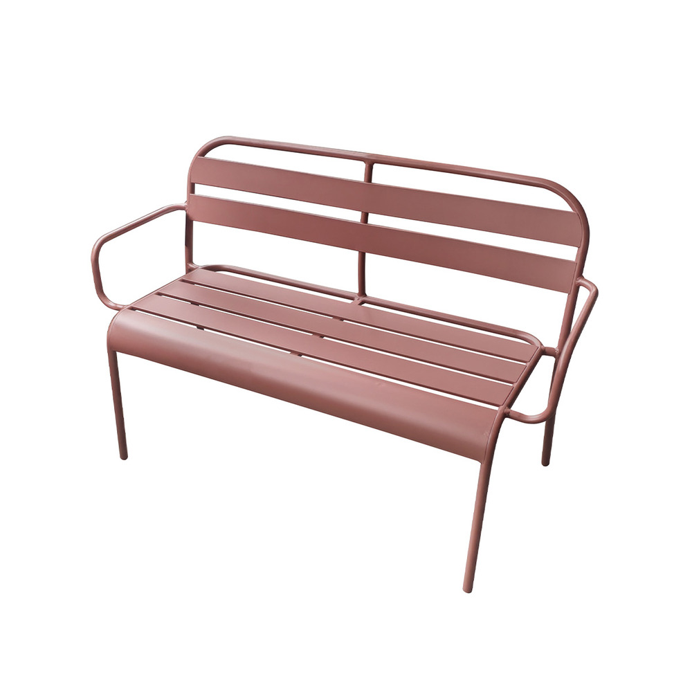 Banc de jardin en aluminium 118cm framboise soha