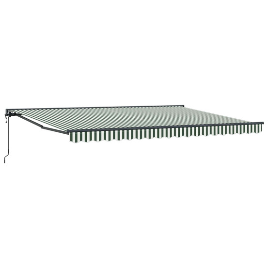 Auvent rétractable électrique vert, blanc, anthracite 4 × 3,5 m