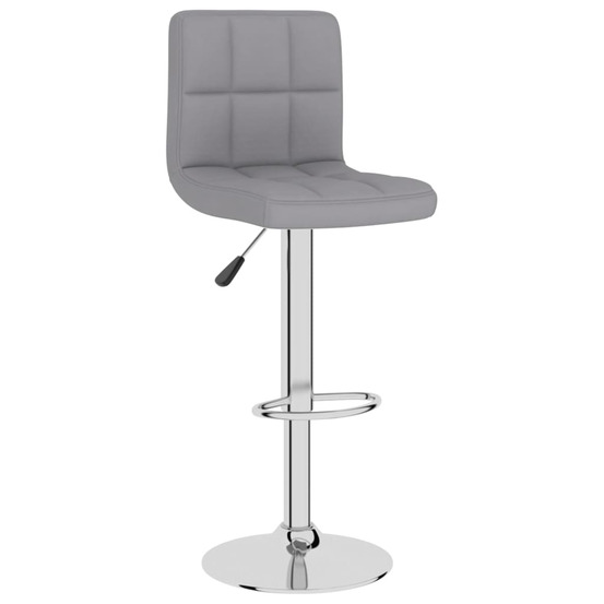 Tabouret de bar gris clair tissu