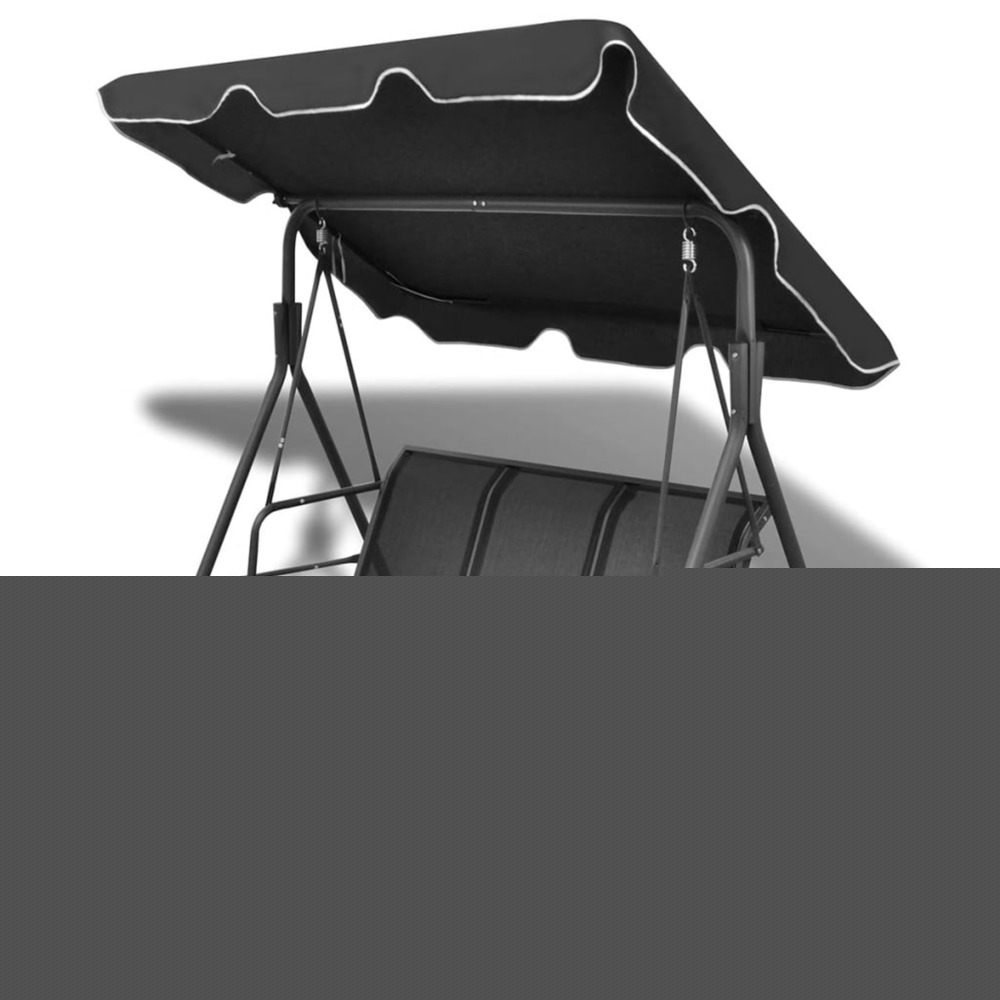 Balancelle de jardin avec auvent noir