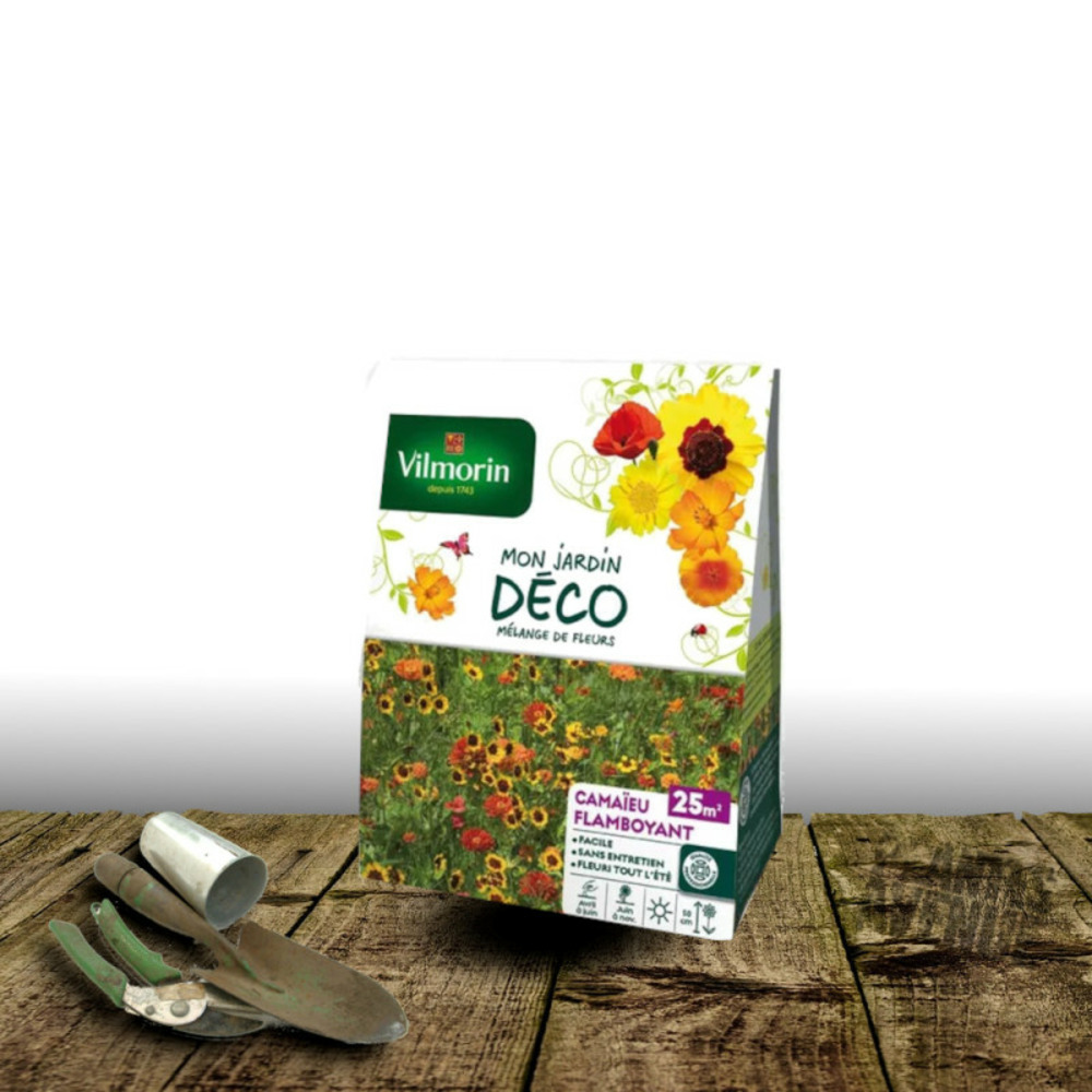 Graines en mélange - camaïeu flamboyant - vilmorin sachet 25 m²