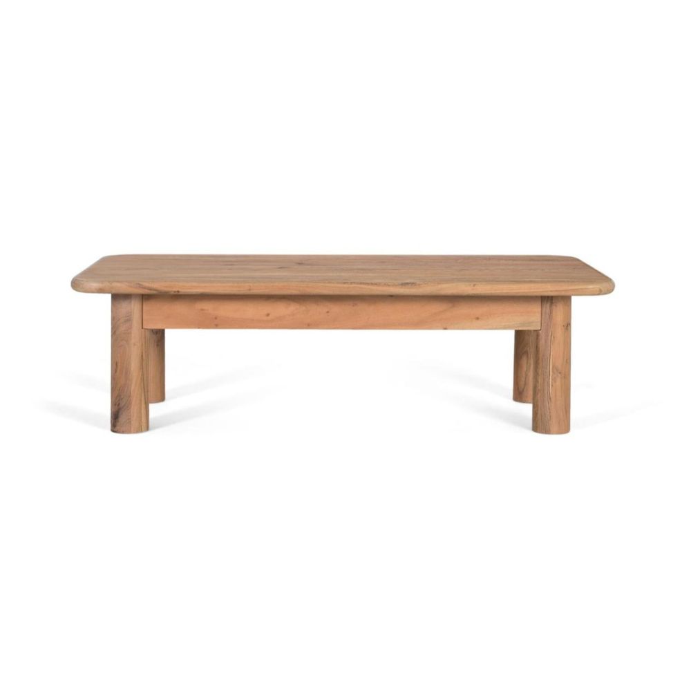 Table basse bois naturel - elizée décoration d'autrefois