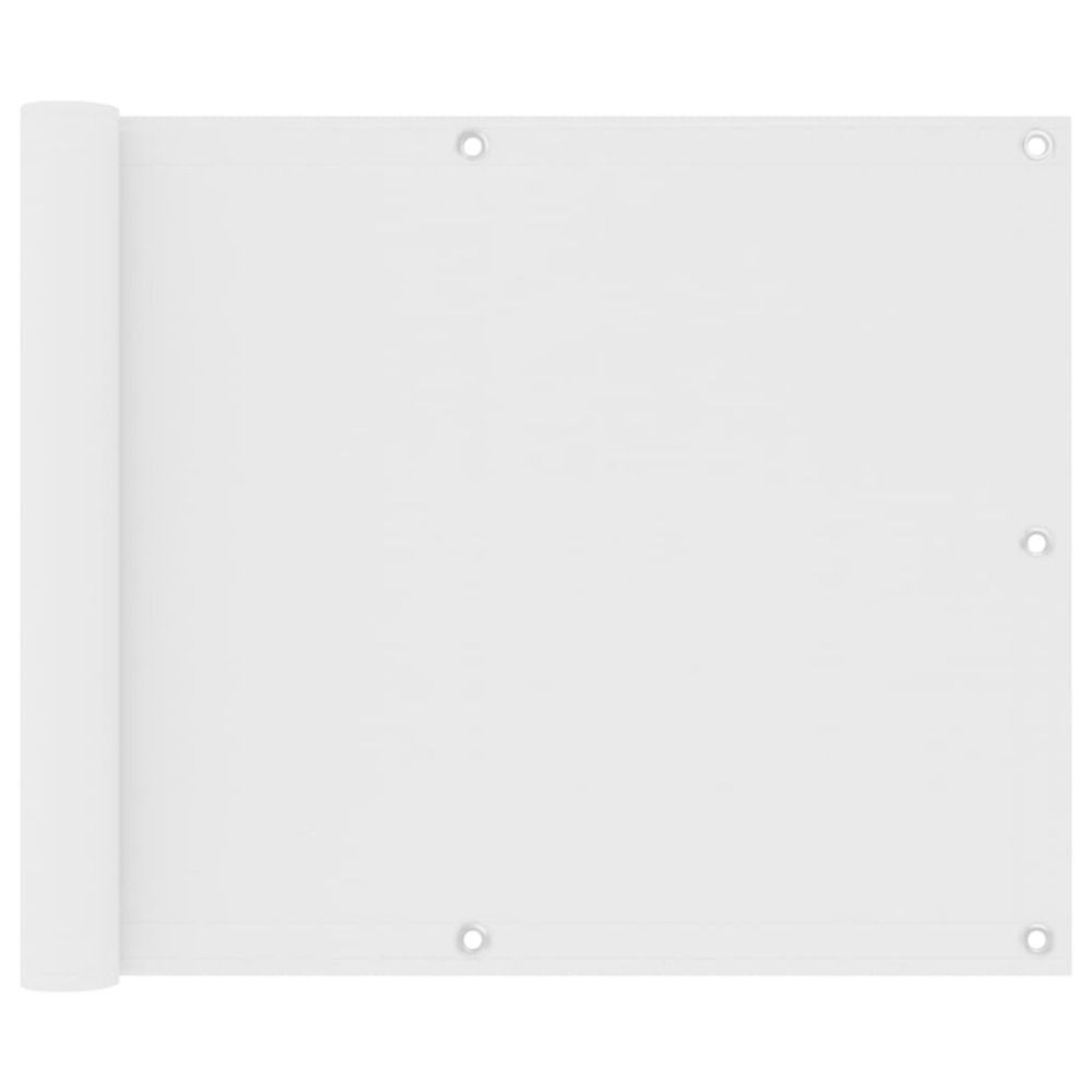 Écran de balcon blanc 75x400 cm tissu oxford