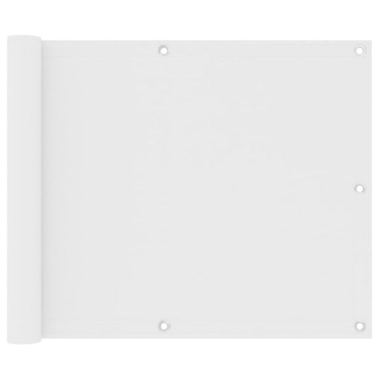 Écran de balcon blanc 75x400 cm tissu oxford