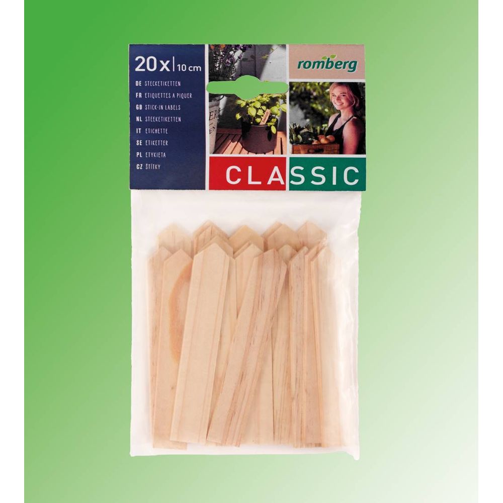 Etiquettes a piquer en bois - sachet de 20
