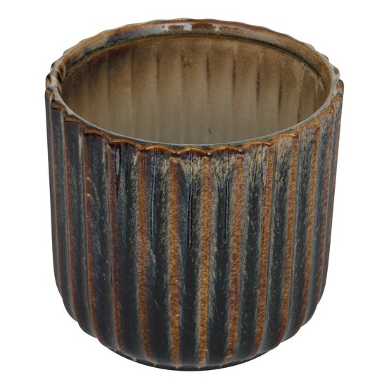 Cache-pot iko en grès 16x16x15cm