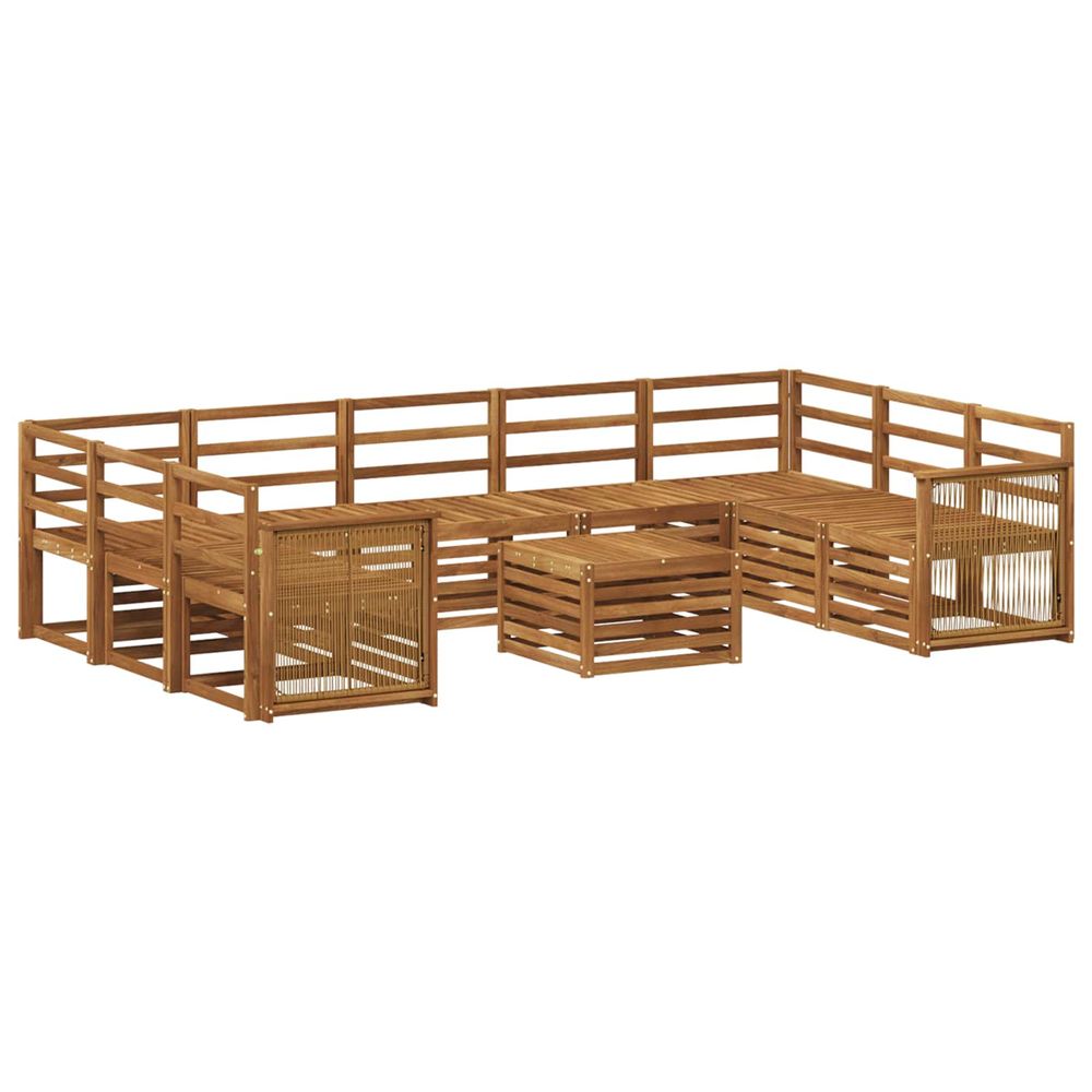 Ensemble de canapés d'extérieur 10 pc naturel