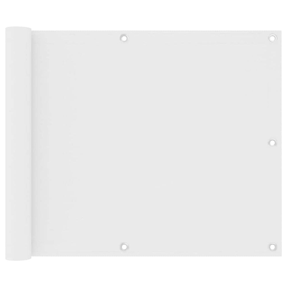 Écran de balcon blanc 75x400 cm tissu oxford