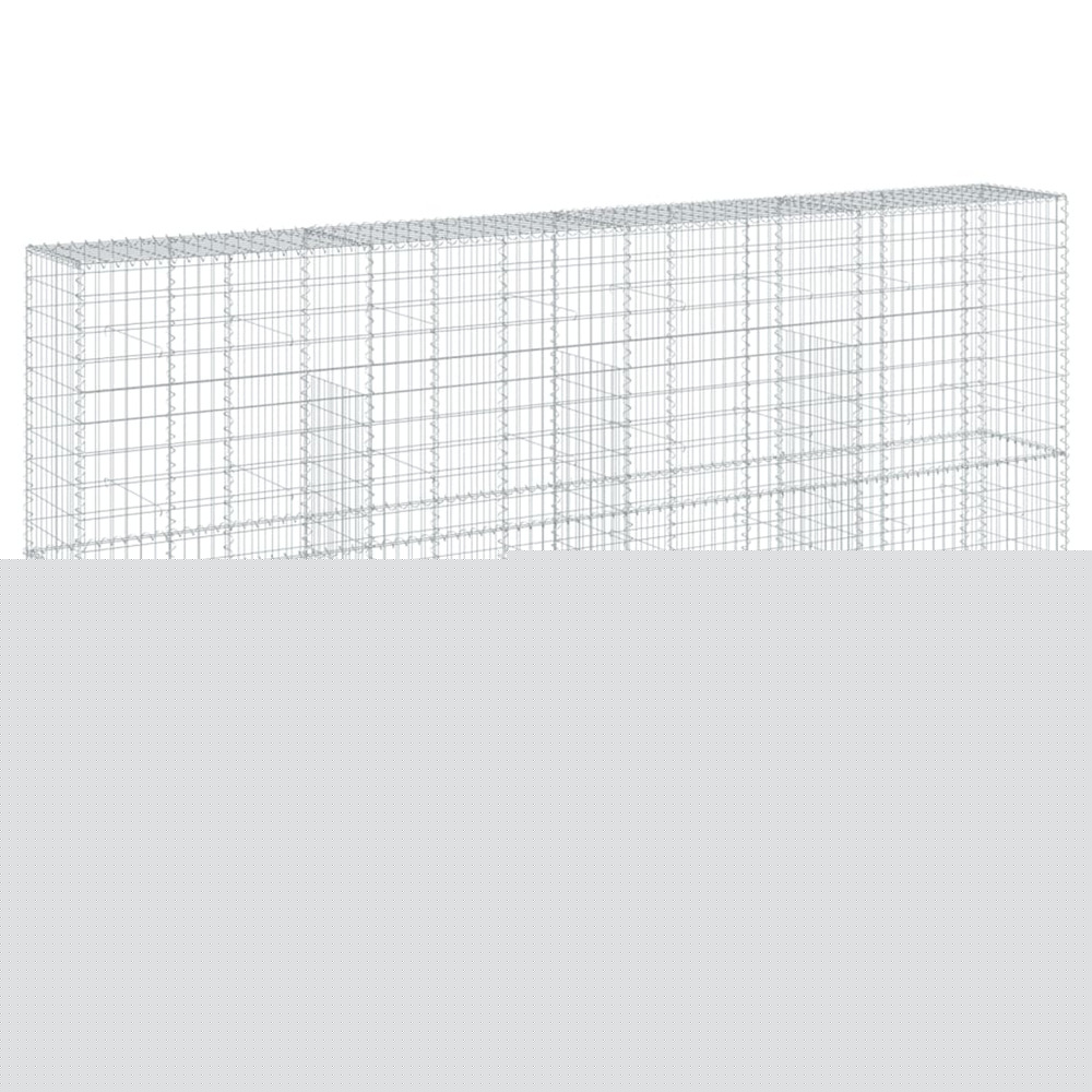 Panier gabion avec couvercle 400x50x200 cm fer galvanisé