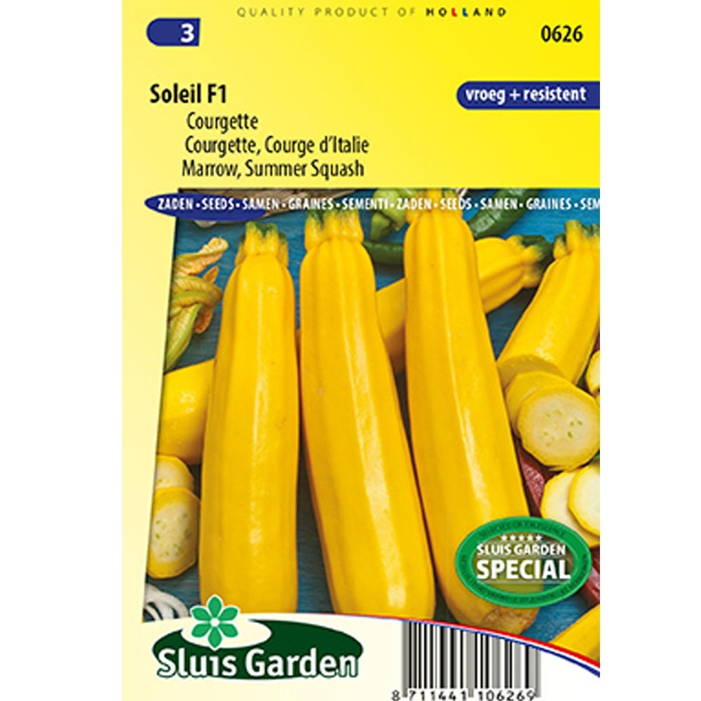 Courgette 'soleil f1' le sachet de 10 graines environ
