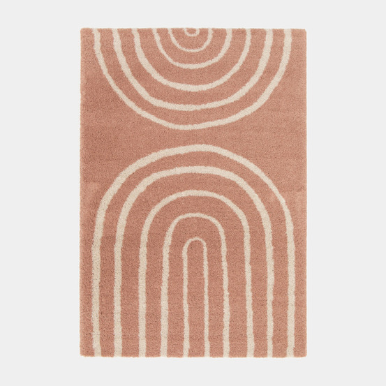 Tapis à poils longs - rainbow - rose - 160 x 230 cm