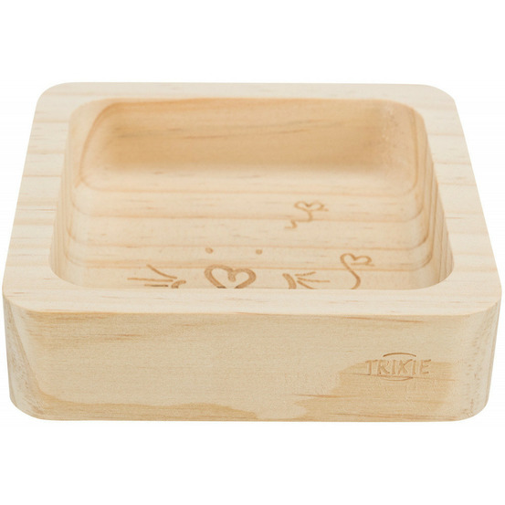Bol en bois de 190 ml, 11 x 11 cm pour rongeurs