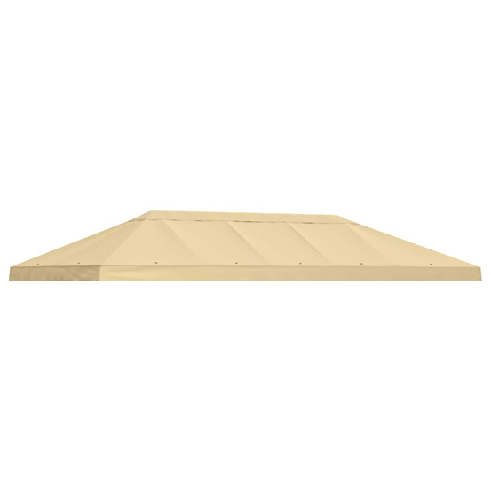Housse de canopée de gazebo 6 x 3 m crème polyester 190