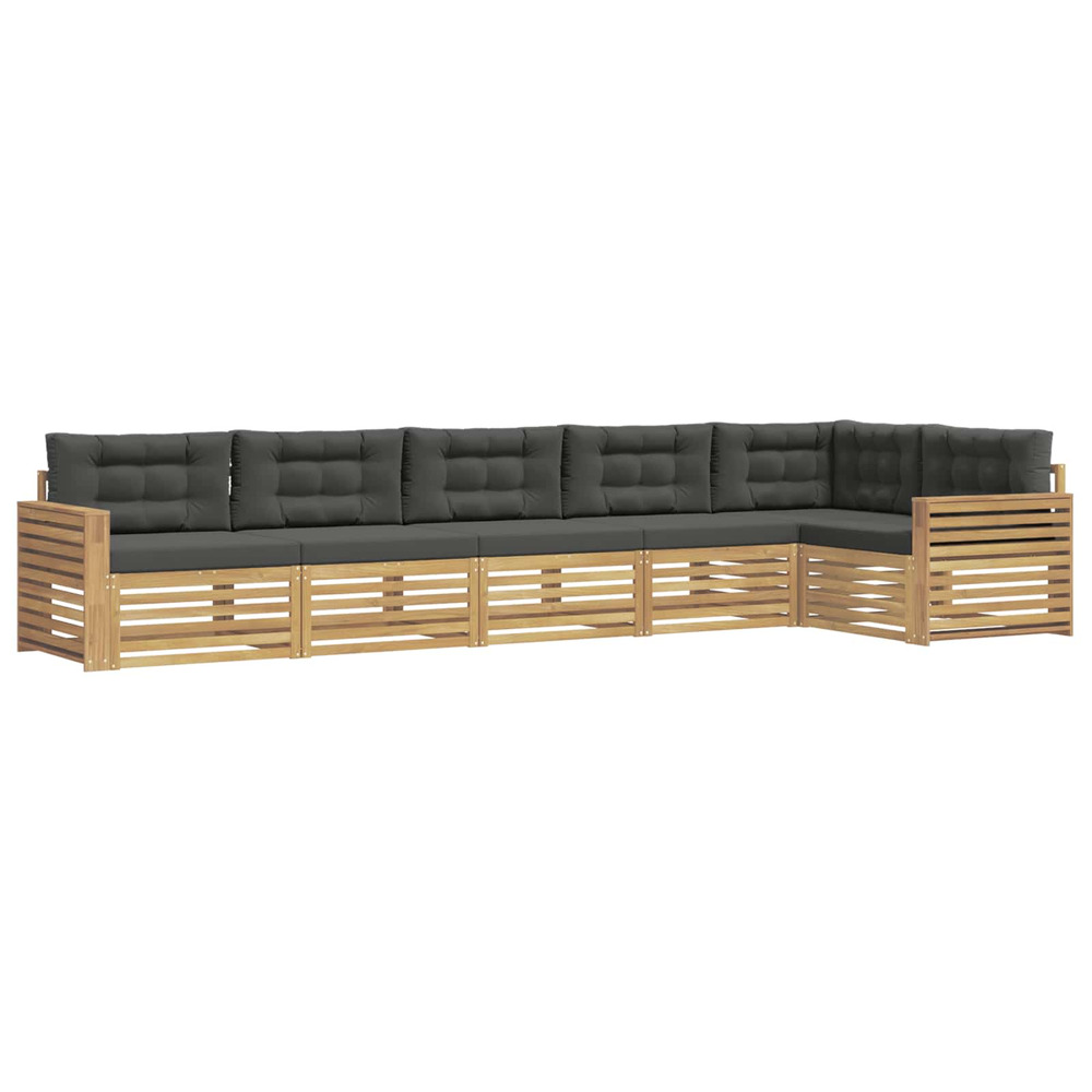 Ensemble de canapés d'extérieur 6 pcs blanc et anthracite