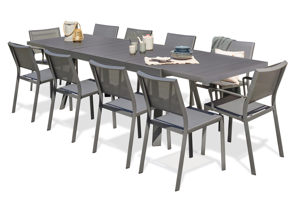 Ensemble repas stockholm 200/300 10 places en aluminium