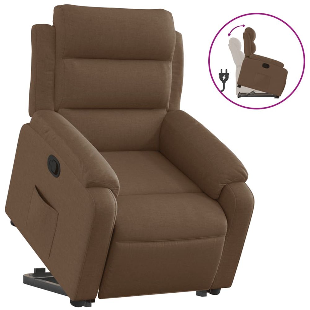 Fauteuil inclinable marron tissu