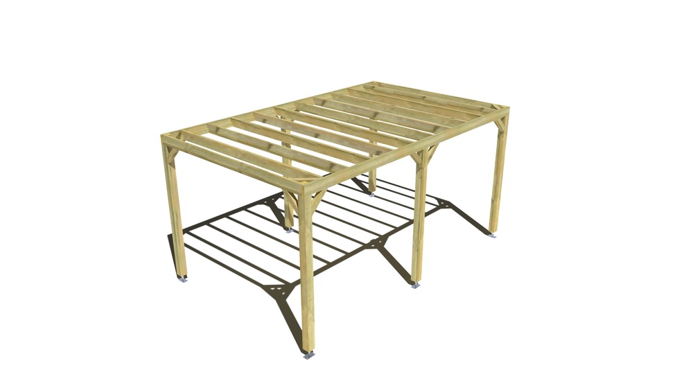 Pergola bois • 5m x 3m • indépendante • sens profondeur • livraison comprise