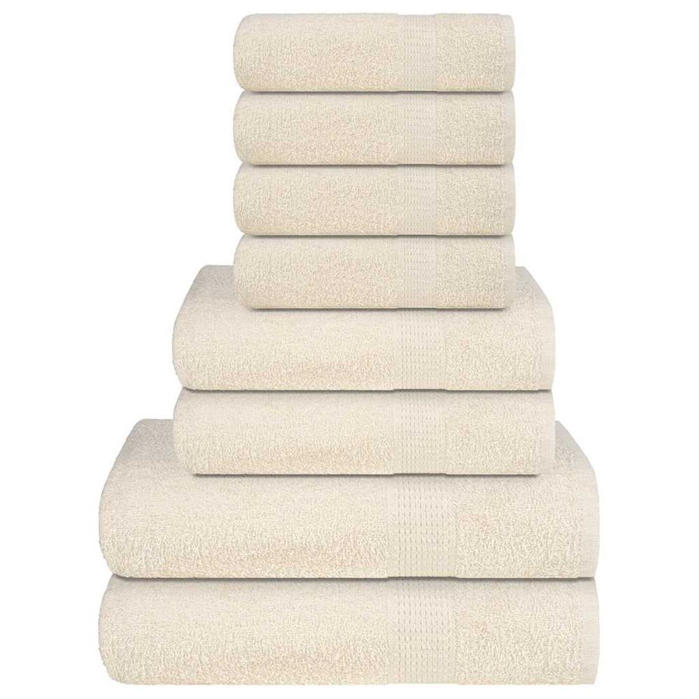 Ensemble de serviettes frogn 8 pcs crème 360 g/m²