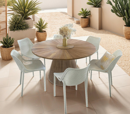 Ensemble table et chaises de jardin - 6 places - balinis