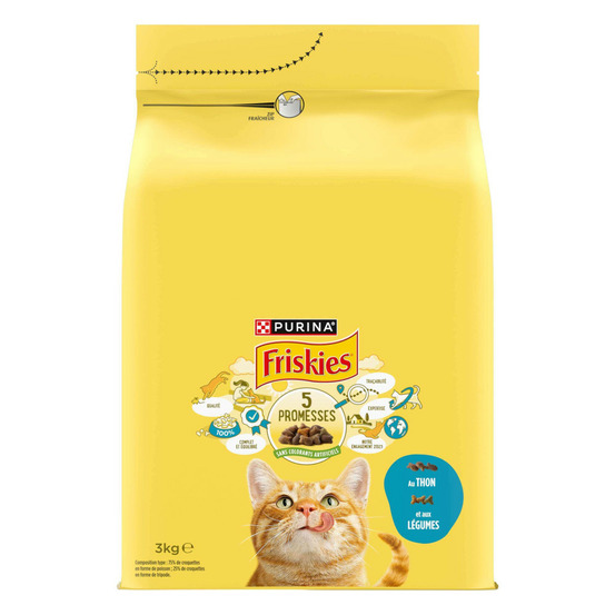 Croquettes chat au thon et aux légumes 3kg friskies