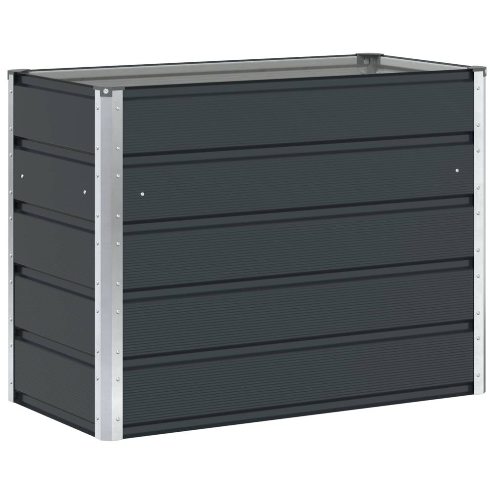 Jardinière anthracite 100 x 50 x 75 cm acier galvanisé