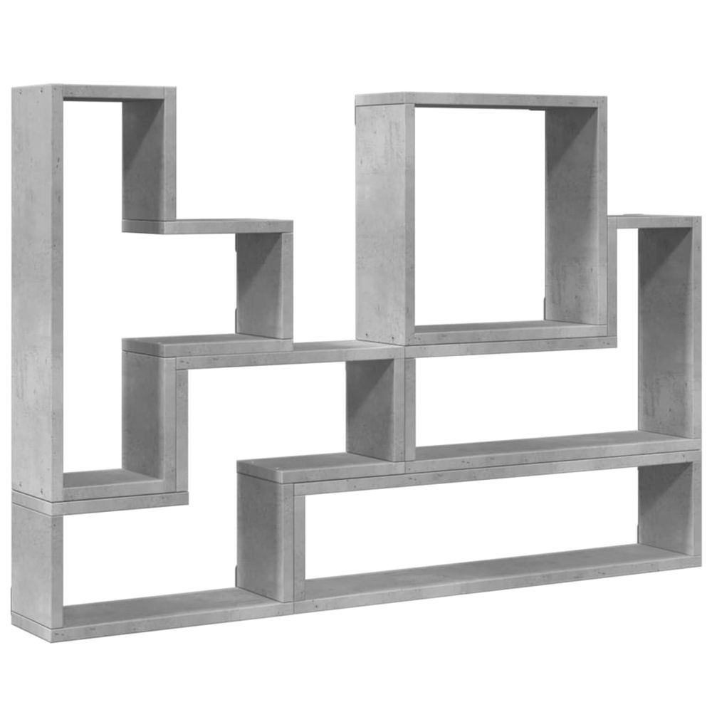 Étagère murale gris béton 96x12x64 cm bois d'ingénierie
