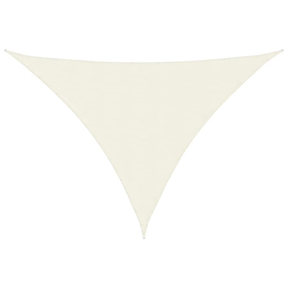 Voile de parasol tissu oxford triangulaire 5x5x6 m crème
