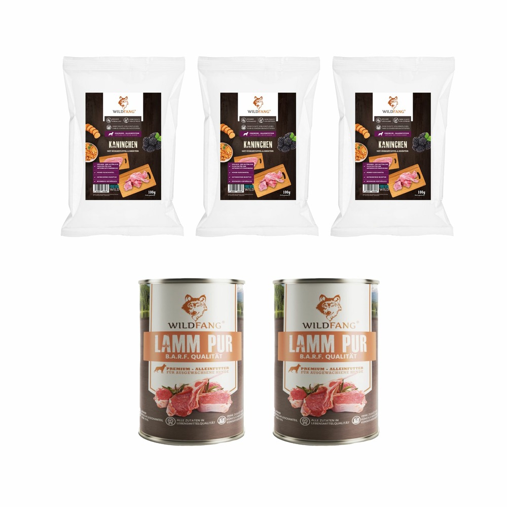 Wildfang - coffret gourmet adulte - aliments secs et humides - agneau