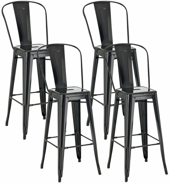 Lot de 4 tabourets de bar aiden