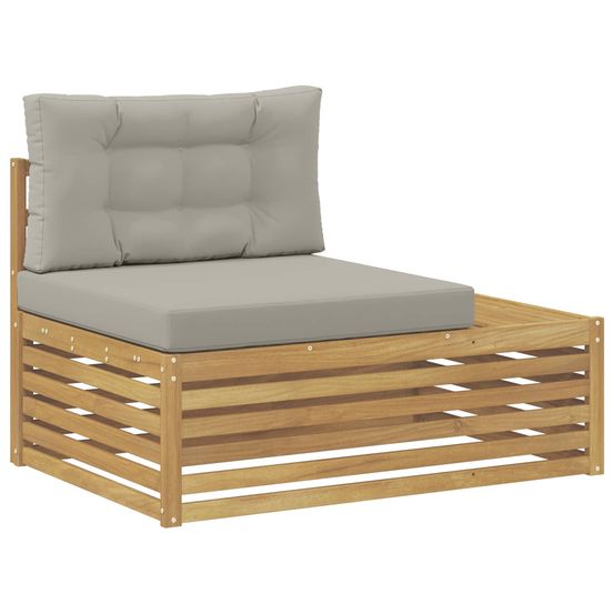 Canapé d'extérieur en bout avec coussin blanc 115 x 83 x 73 cm