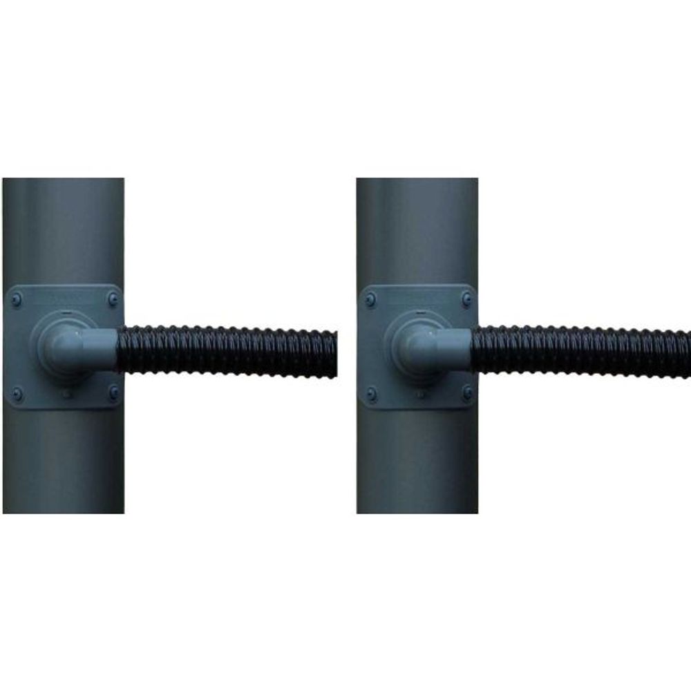 Collecteur d'eau anthracite pour gouttière circulaire (lot de 2) pour descente c