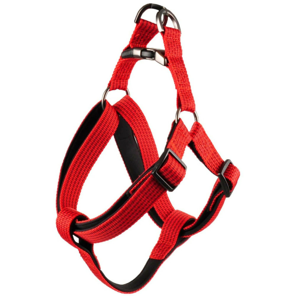 Harnais jannu xl 60-90 cm 25 mm rouge pour chien