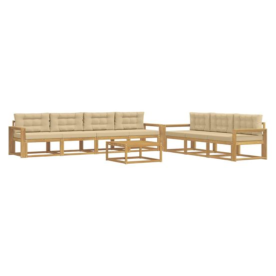 Ensemble de canapés d'extérieur 7 pc blanc et beige