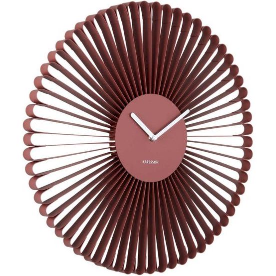 Horloge murale en métal cascara rouge