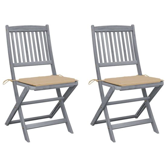 Chaises pliables d'extérieur 2 pcs