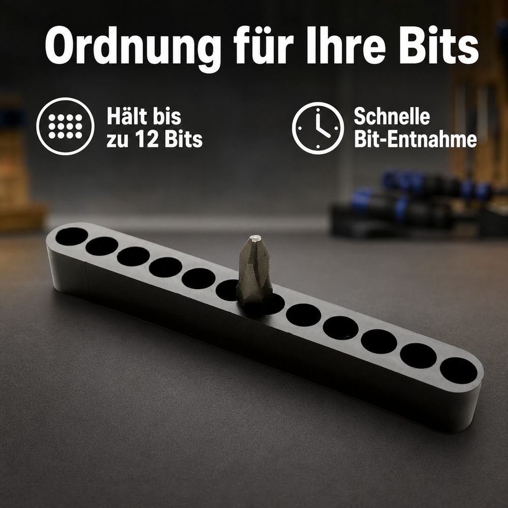 Porte-embouts bhr-12 pour 12 embouts - rangement d'outils compact