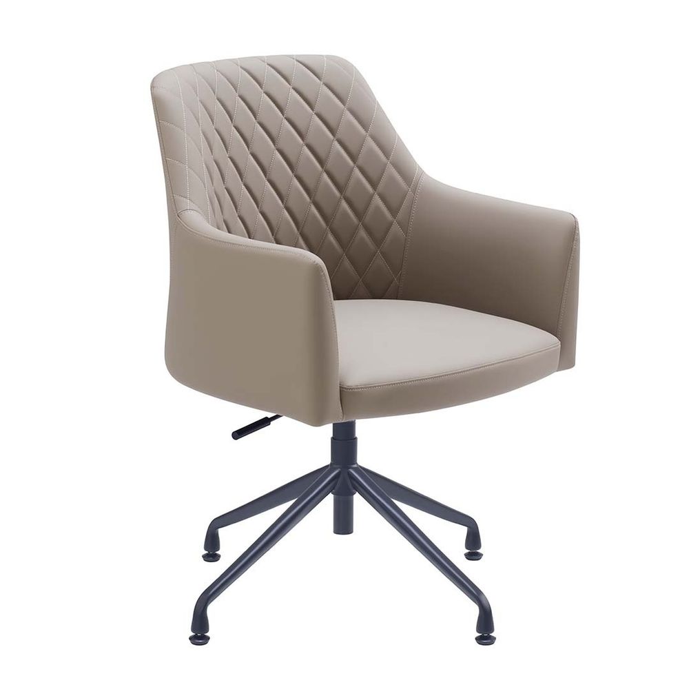Chaise de réunion vitoria - taupe - cuir pu