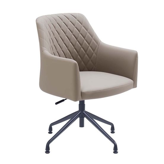 Chaise de réunion vitoria - taupe - cuir pu