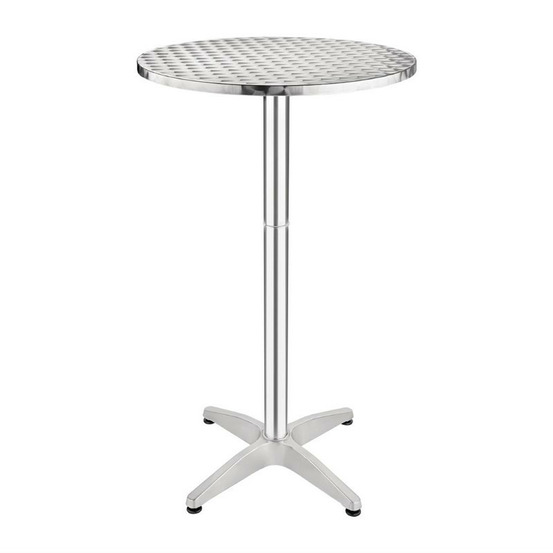 Mange-debout plateau inox pied aluminium 600 mm - bolero