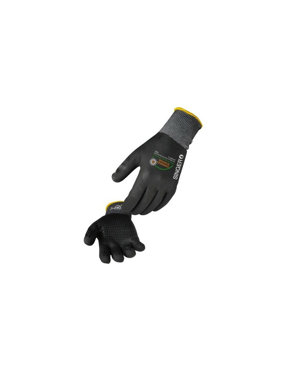 10 gant tout enduit picots nitrile sur la paume taille 7