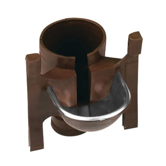 Abreuvoir de cage coupelle inox porte bouteille marron - gaun