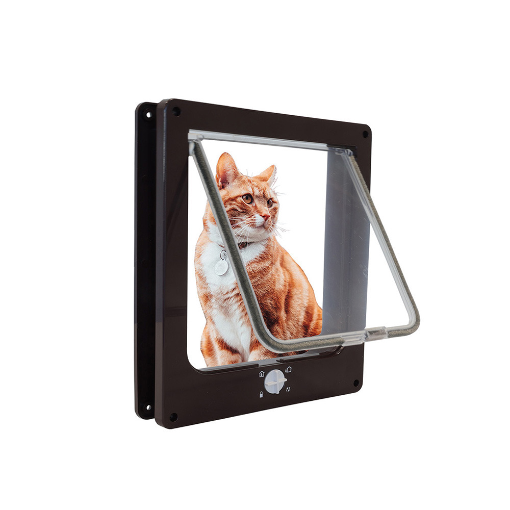 Chatière 19 x 22 x 5,5 cm - marron - 4 positions de verrouillage