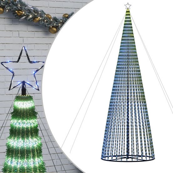 Sapin de noël à led 1544 led bleu 500 cm