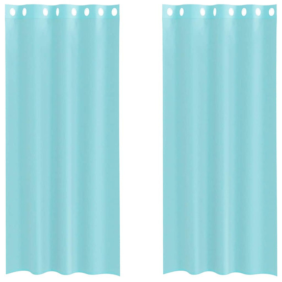 Rideaux en voile avec œillets 2 pcs turquoise