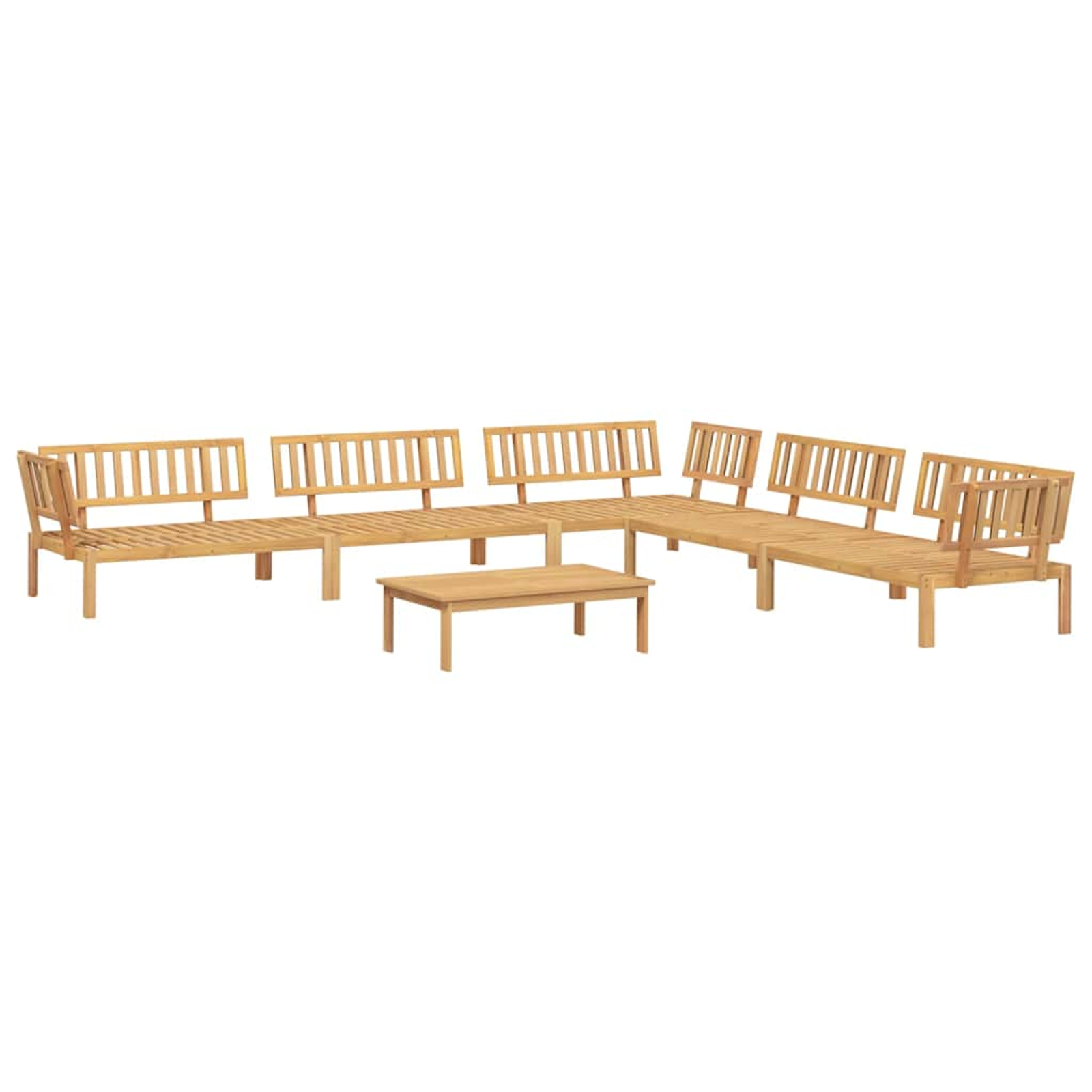 Salon palette de jardin 6 pcs bois d'acacia massif